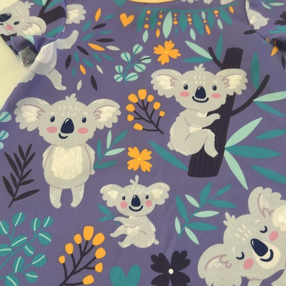 Purple Koala Print Dress - Picture 3 of 7